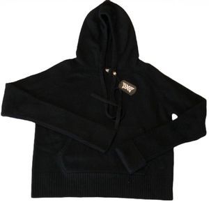 PXG GOLF WOMENS OFF DUTY HOODIE CASHMERE SWEATER BLACK SIZE SMALL